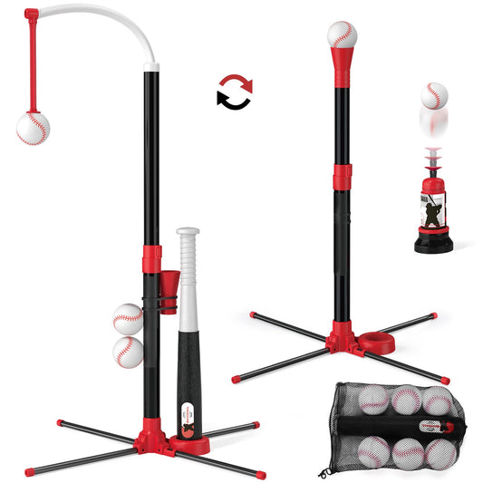 Wee Wonders 3-in-1 T Ball hanging tee setup for coordination outdoors.