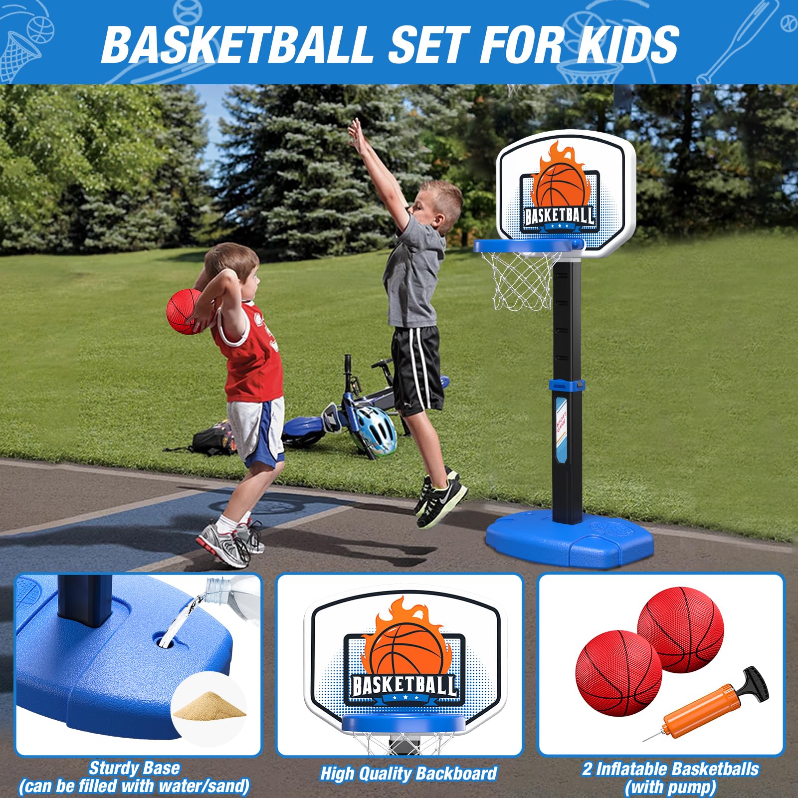 Wee Wonders inflatable basketballs for soft, kid-friendly games.