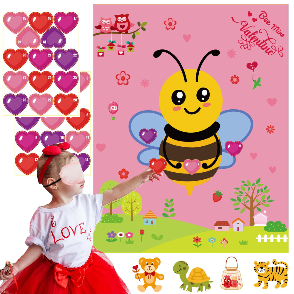 WEIEN Valentine bee poster for engaging group play and party ambiance.