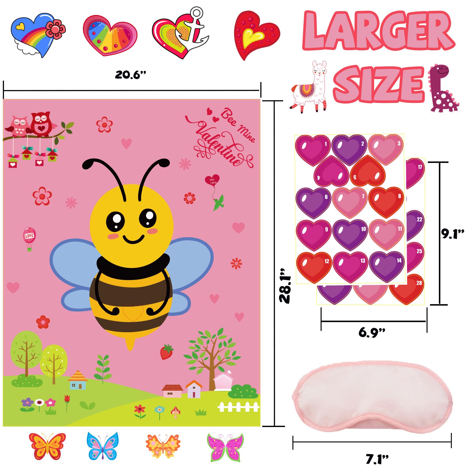 WEIEN Valentine heart stickers for easy decoration and interactive gameplay.