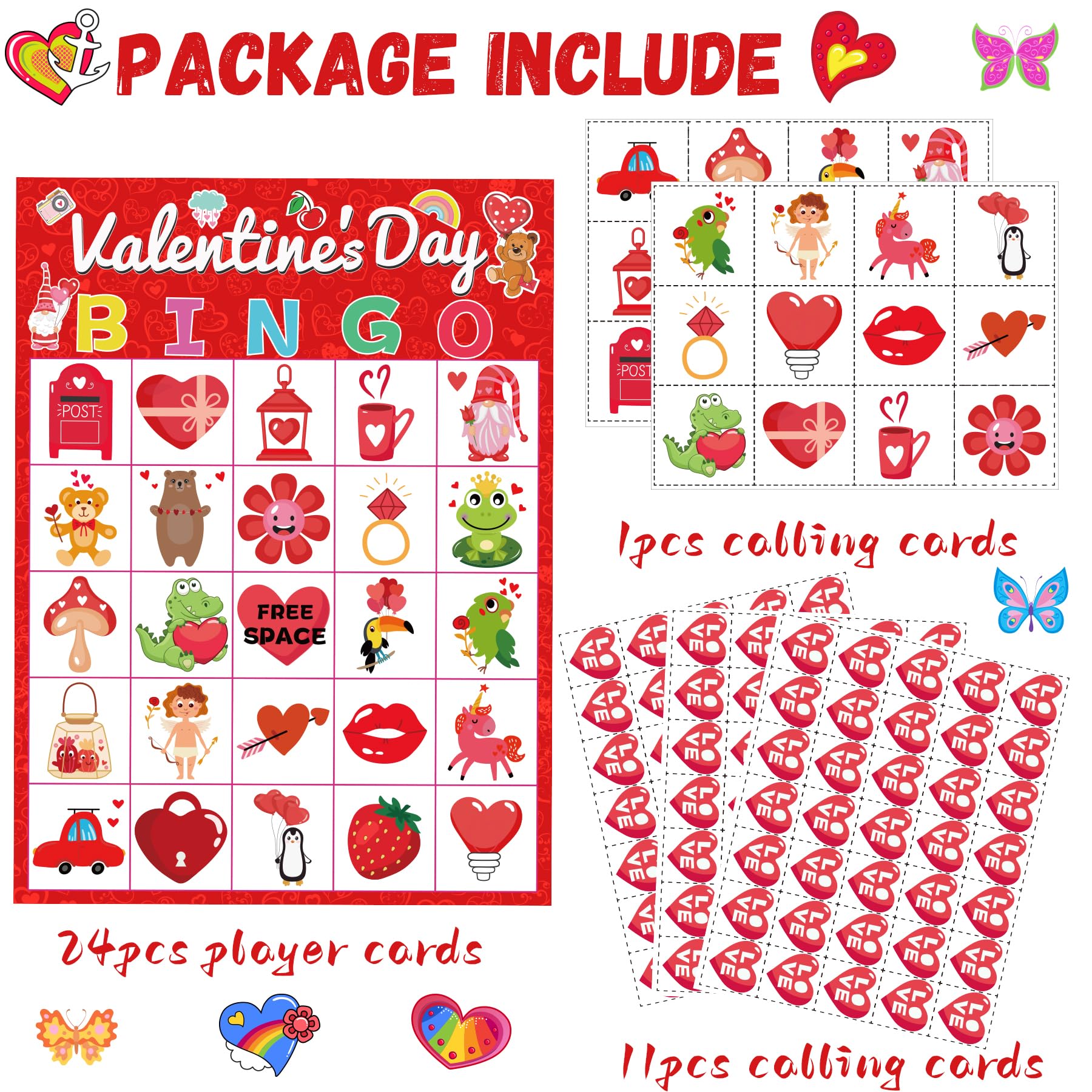 WEIEN caller chips for smooth-paced Valentine bingo sessions