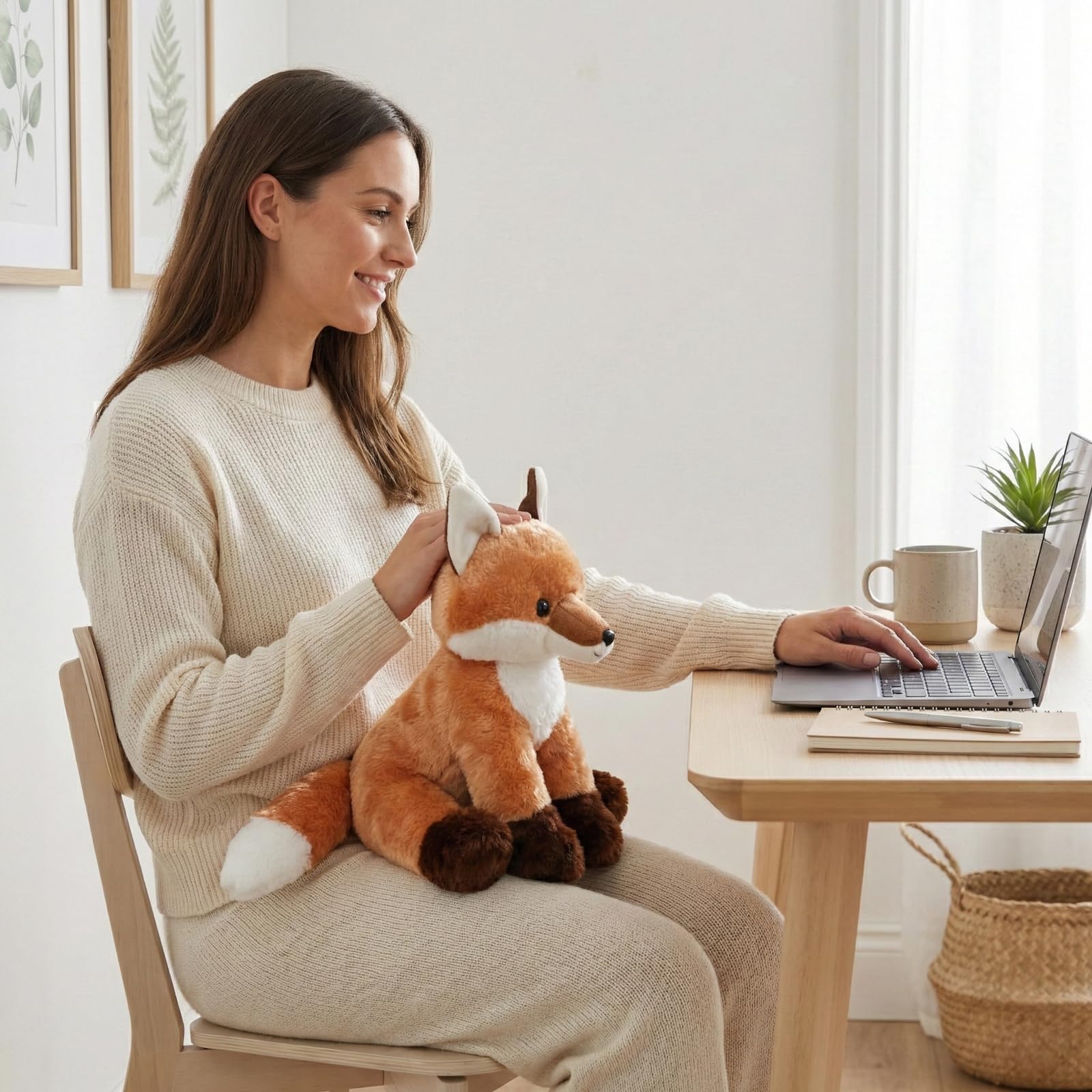 WEIGEDU 13-inch fox plush sized for small hands and travel.