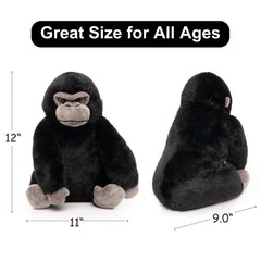 WEIGEDU fluffy hairy gorilla plush, ideal for bedtime routines and cozy evenings.