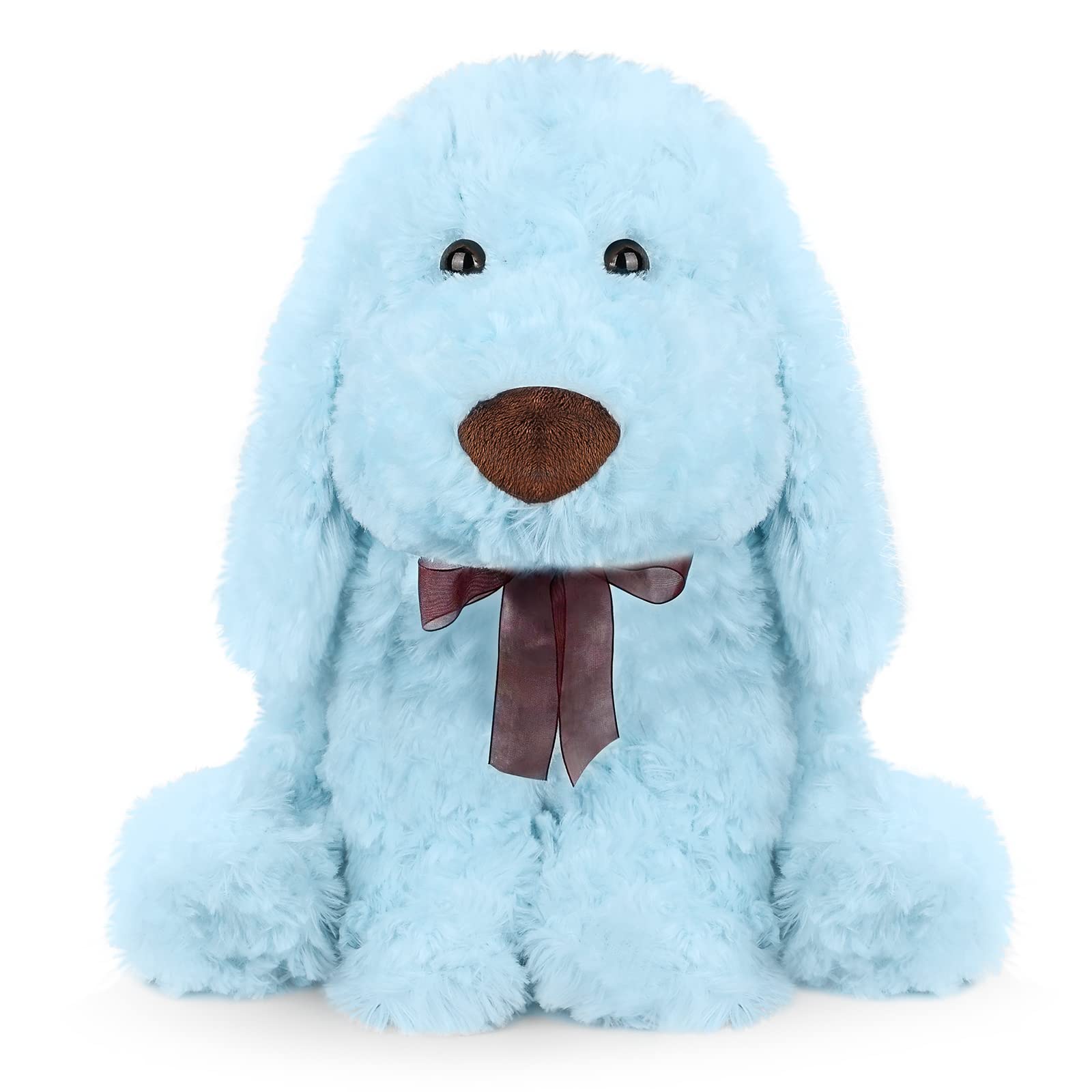 WEIGEDU blue goldendoodle plush front view ideal for safe cuddling and imaginative play