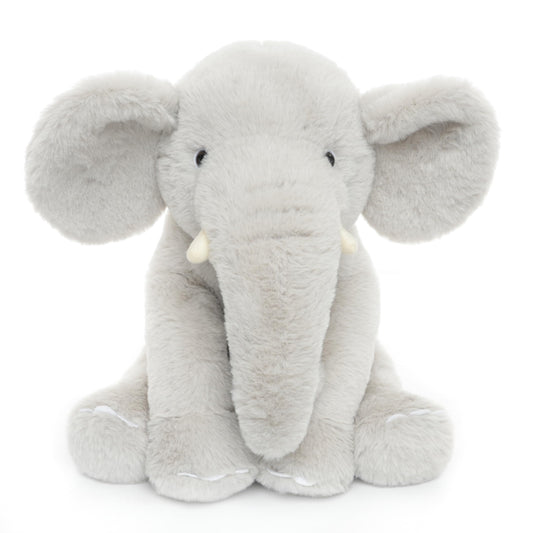 WEIGEDU elephant 13-inch gray plush for comforting hugs and everyday play.