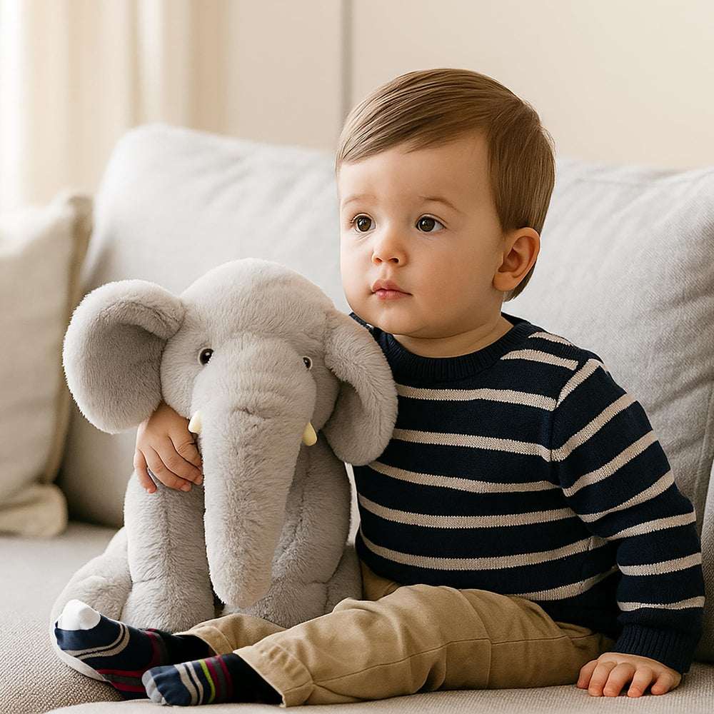 WEIGEDU elephant safety-tested plush built for durable hugs.