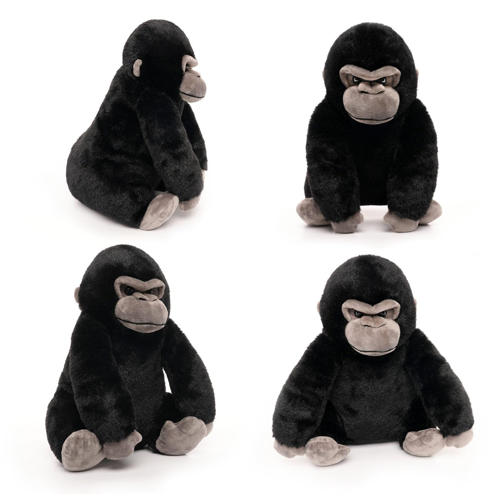 WEIGEDU gorilla plush toy with soft hairy fur, perfect snuggle buddy for kids.