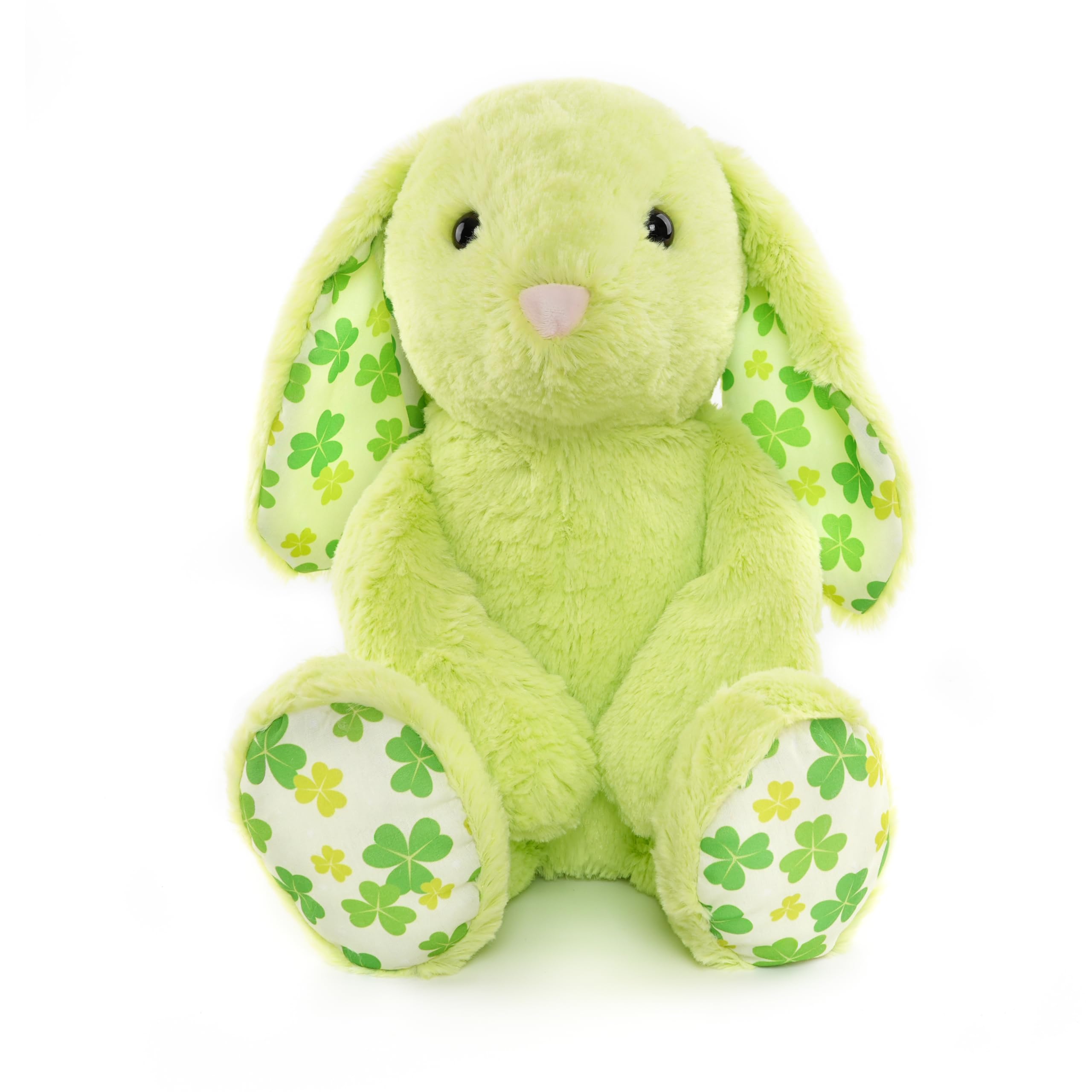 WEIGEDU Green Rabbit plush with floppy ears, ideal bedtime cuddle.