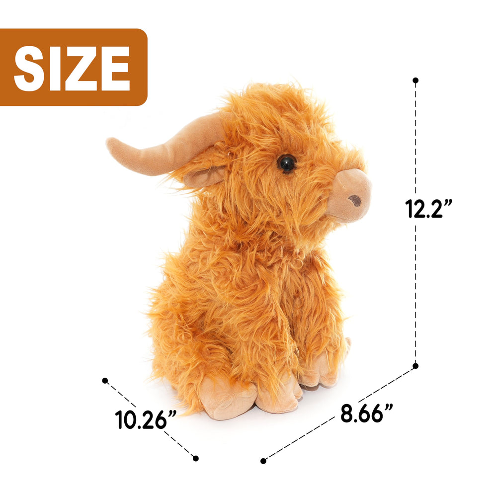WEIGEDU Highland Cow plush hypoallergenic materials for gentle touch and safe play spaces