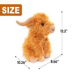 WEIGEDU Highland Cow plush hypoallergenic materials for gentle touch and safe play spaces