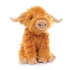 WEIGEDU Highland Cow plush head detail highlights lifelike expression for warm imaginative play