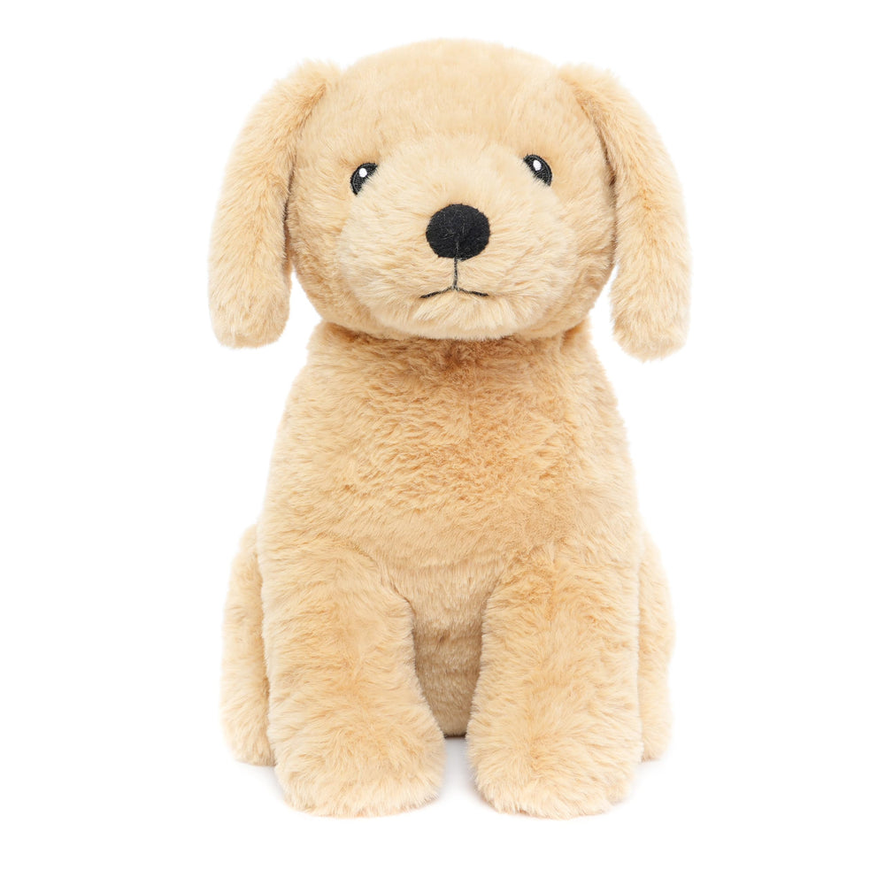 WEIGEDU Labrador Golden Plush with embroidered eyes for safe toddler play.