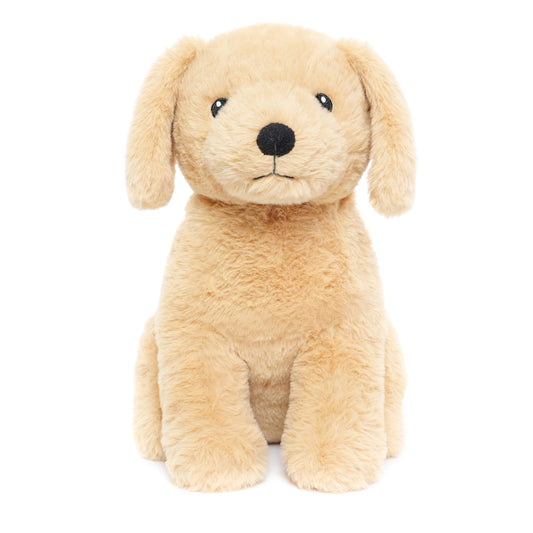 WEIGEDU Labrador Golden Plush with embroidered eyes for safe toddler play.