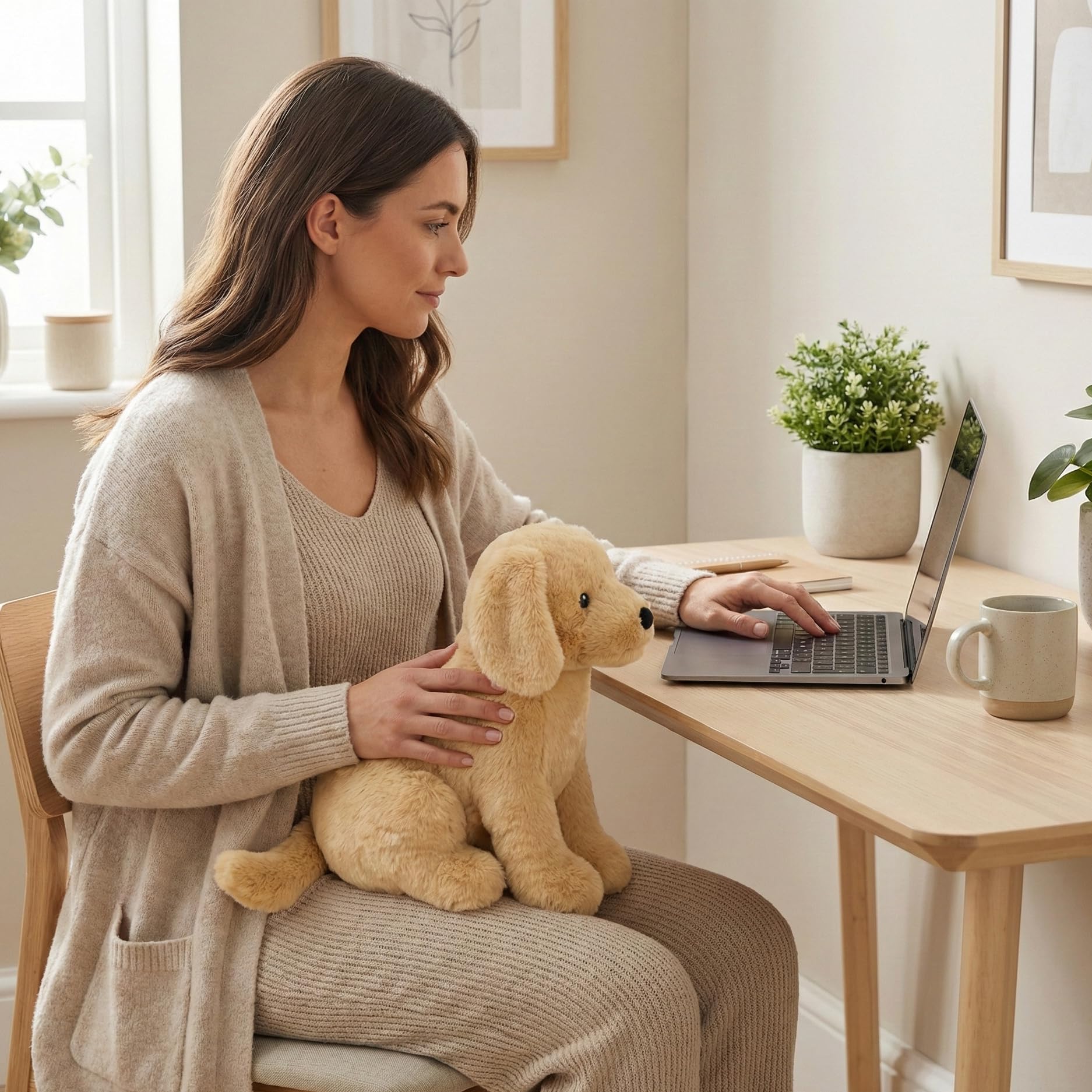 WEIGEDU Labrador Golden Plush child-friendly design suitable for ages 1+