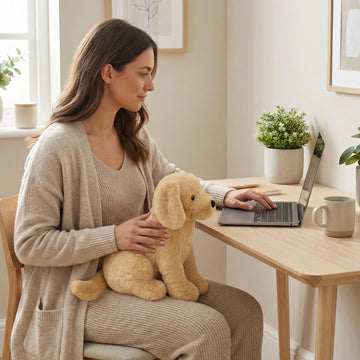 WEIGEDU Labrador Golden Plush child-friendly design suitable for ages 1+