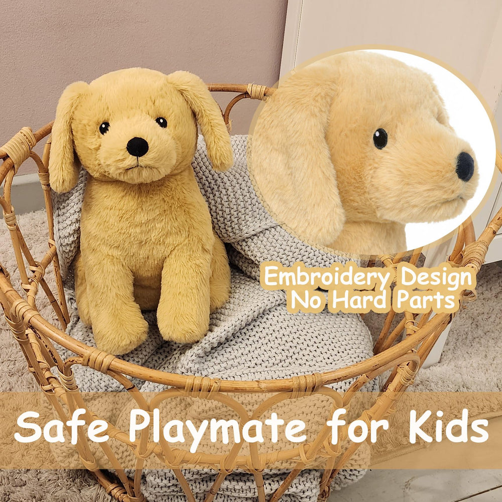 WEIGEDU Labrador Golden Plush soft fabric texture for gentle touch.