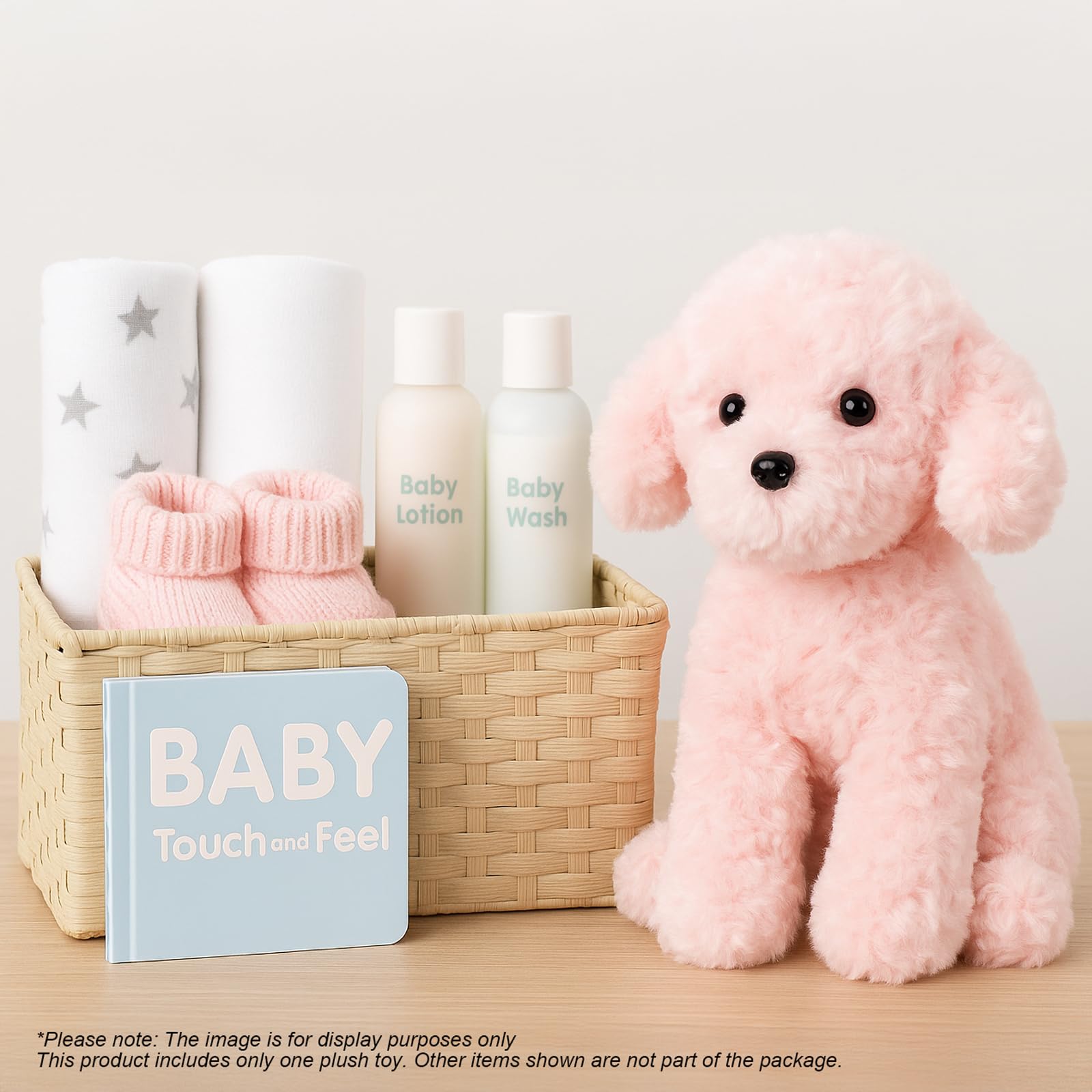 WEIGEDU pink puppy plush soft exterior invites bedtime rituals.
