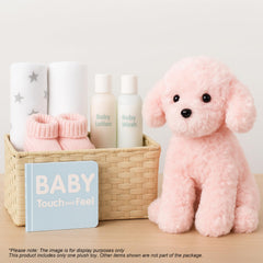 WEIGEDU pink puppy plush soft exterior invites bedtime rituals.