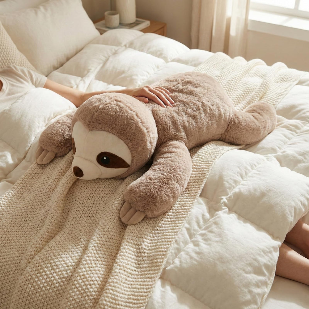 WEIGEDU ultra-soft sloth fabric offers warm, tactile cuddles