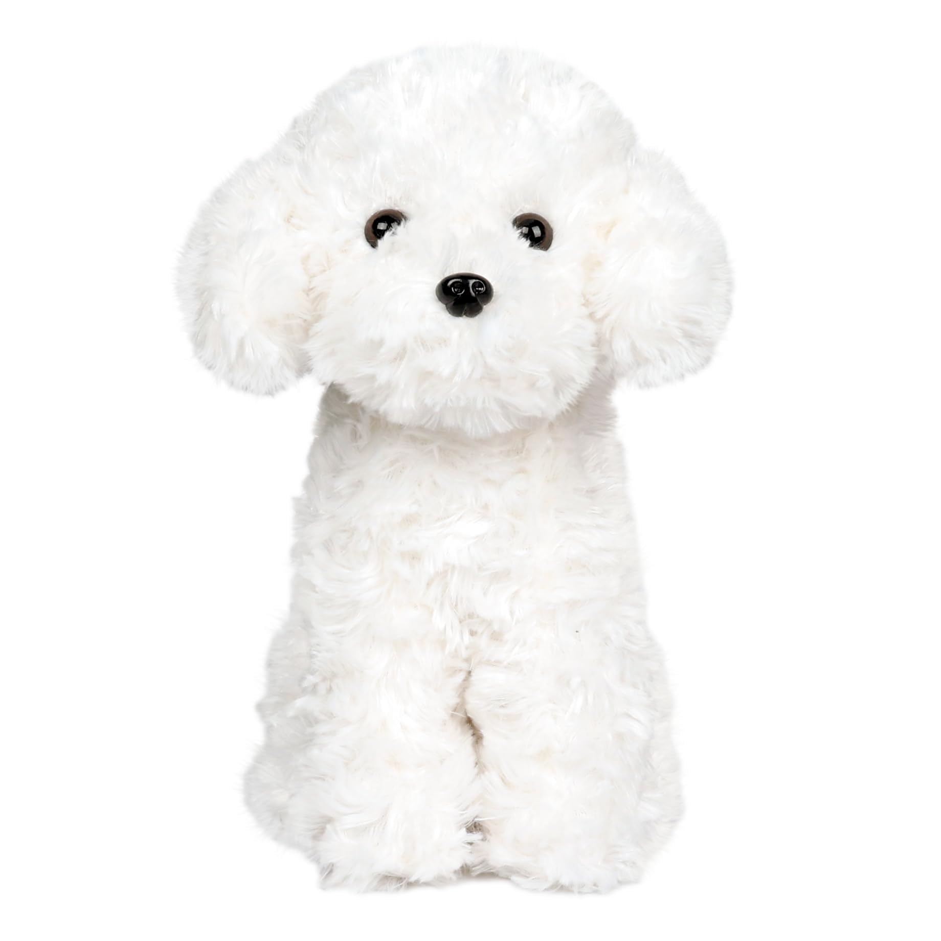 WEIGEDU white toy poodle plush close-up fur detail for ultra softness