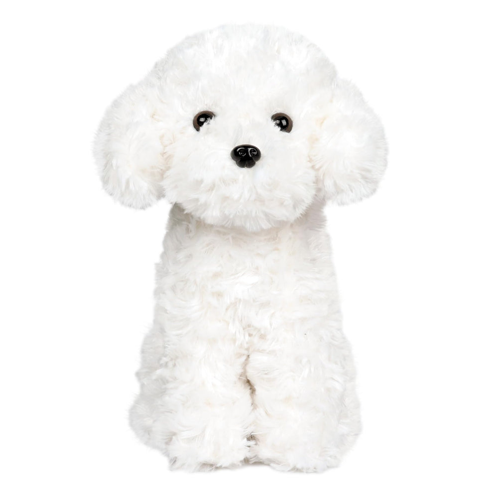 WEIGEDU white toy poodle plush close-up fur detail for ultra softness