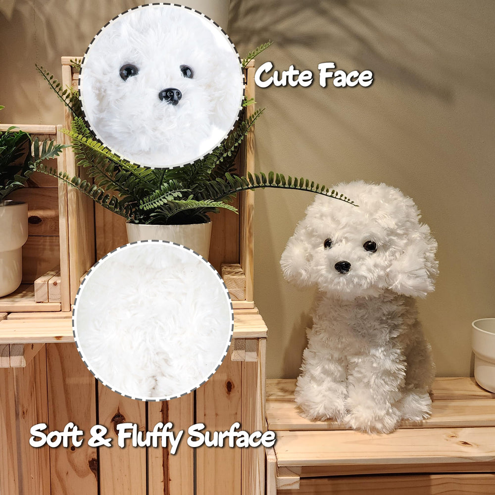 WEIGEDU white poodle plush suitable for kids' playtime and imagination
