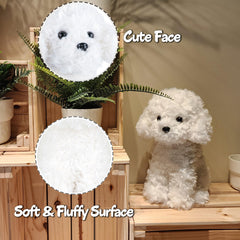WEIGEDU white poodle plush suitable for kids' playtime and imagination