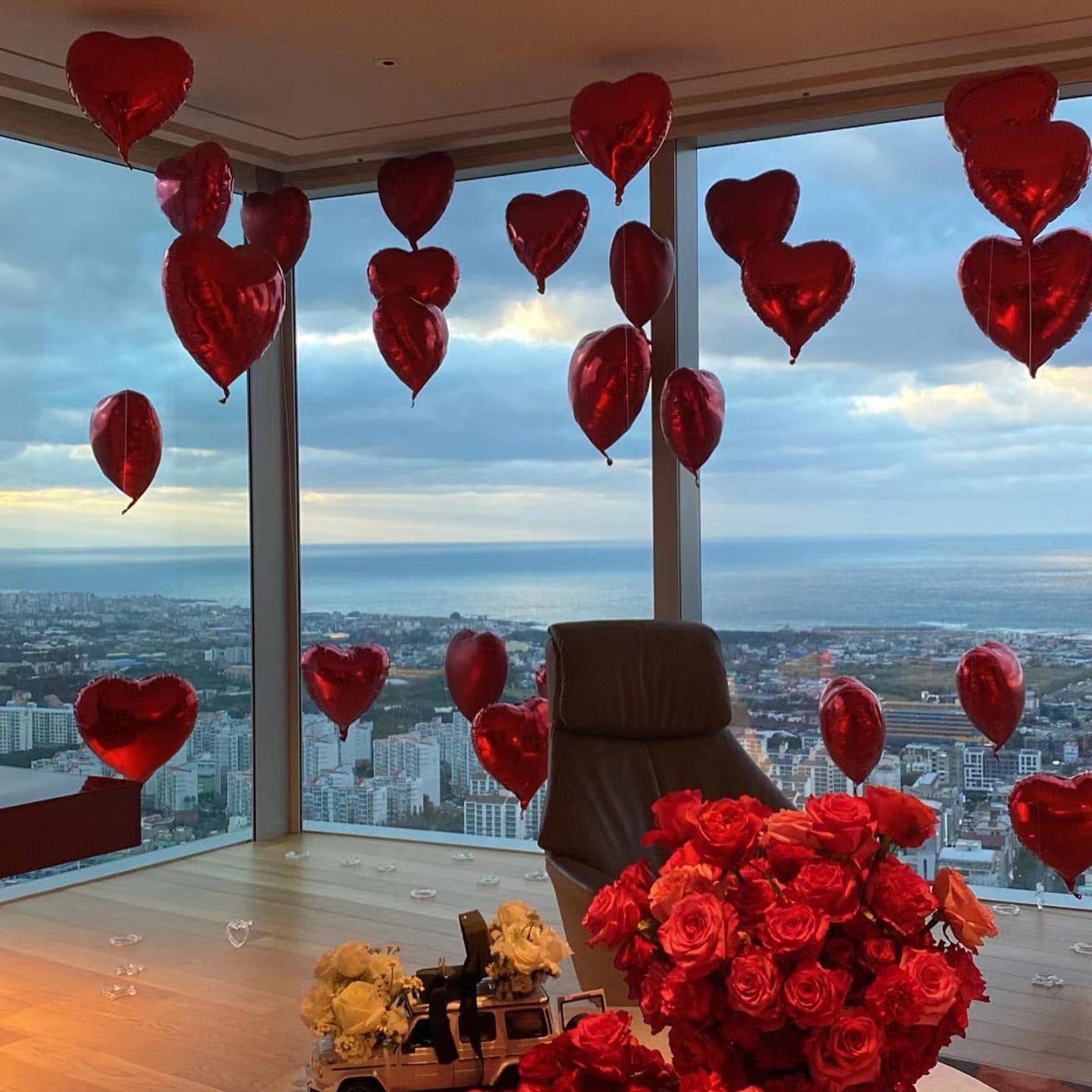 WEIKA elegant foil heart balloons enhancing wedding and birthday party decor