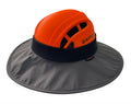 Weiking climbing helmet sun hat with front brim shields eyes during height work.
