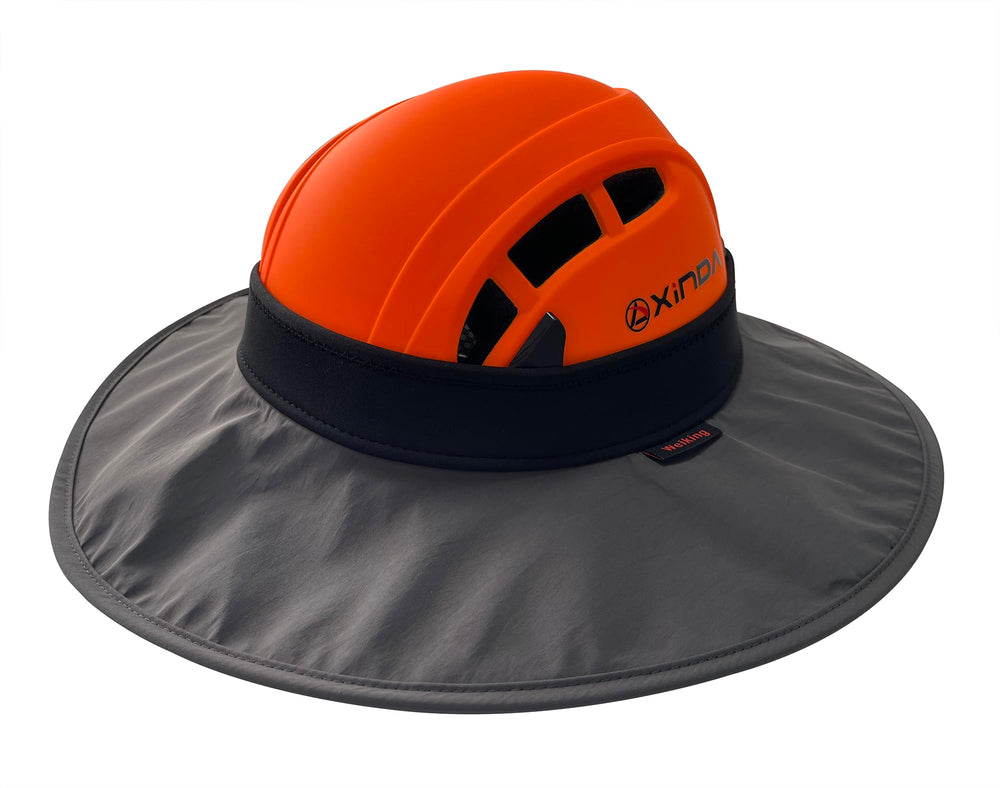Weiking climbing helmet sun hat with front brim shields eyes during height work.