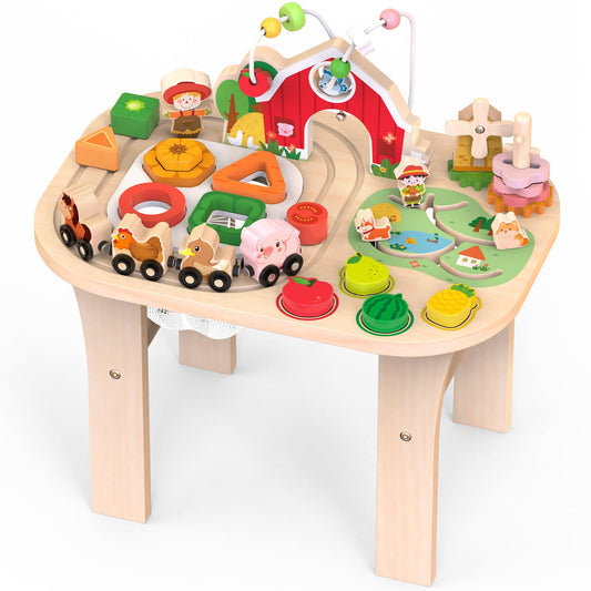 Weilim Activity Table bead maze enhances fine motor skills through tactile exploration.