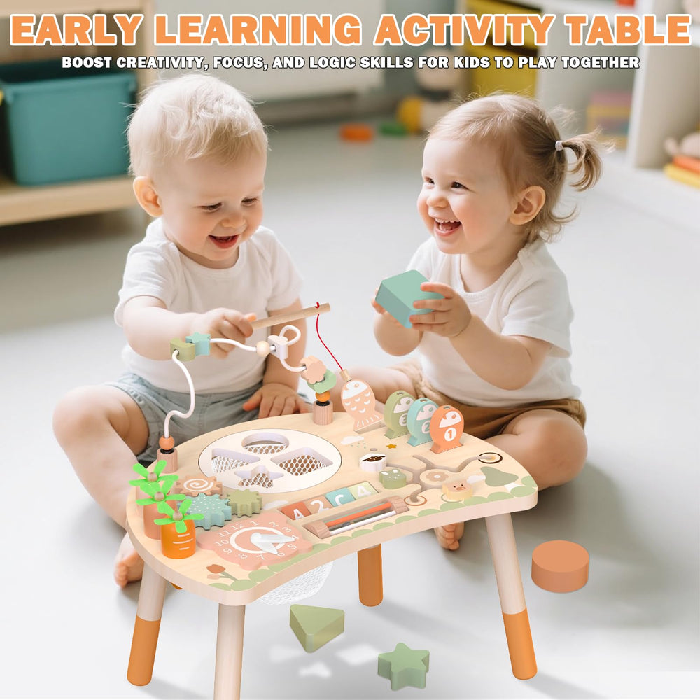 Weilim Activity Table spinning gears introduces cause-and-effect learning