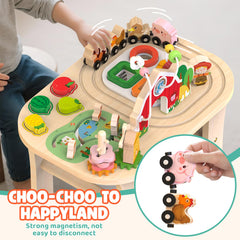 Weilim Activity Table spinning gears develops dexterity during playful problem solving.