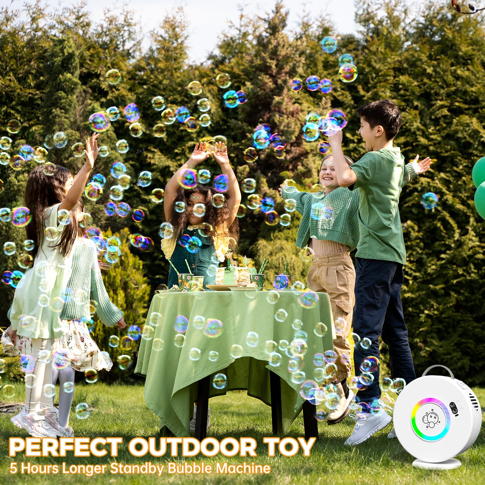 Weilim Bubble Machine ABS-durable body for indoor and outdoor use