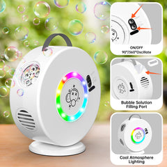 Weilim Bubble Machine with rechargeable battery powers all-day bubble fun