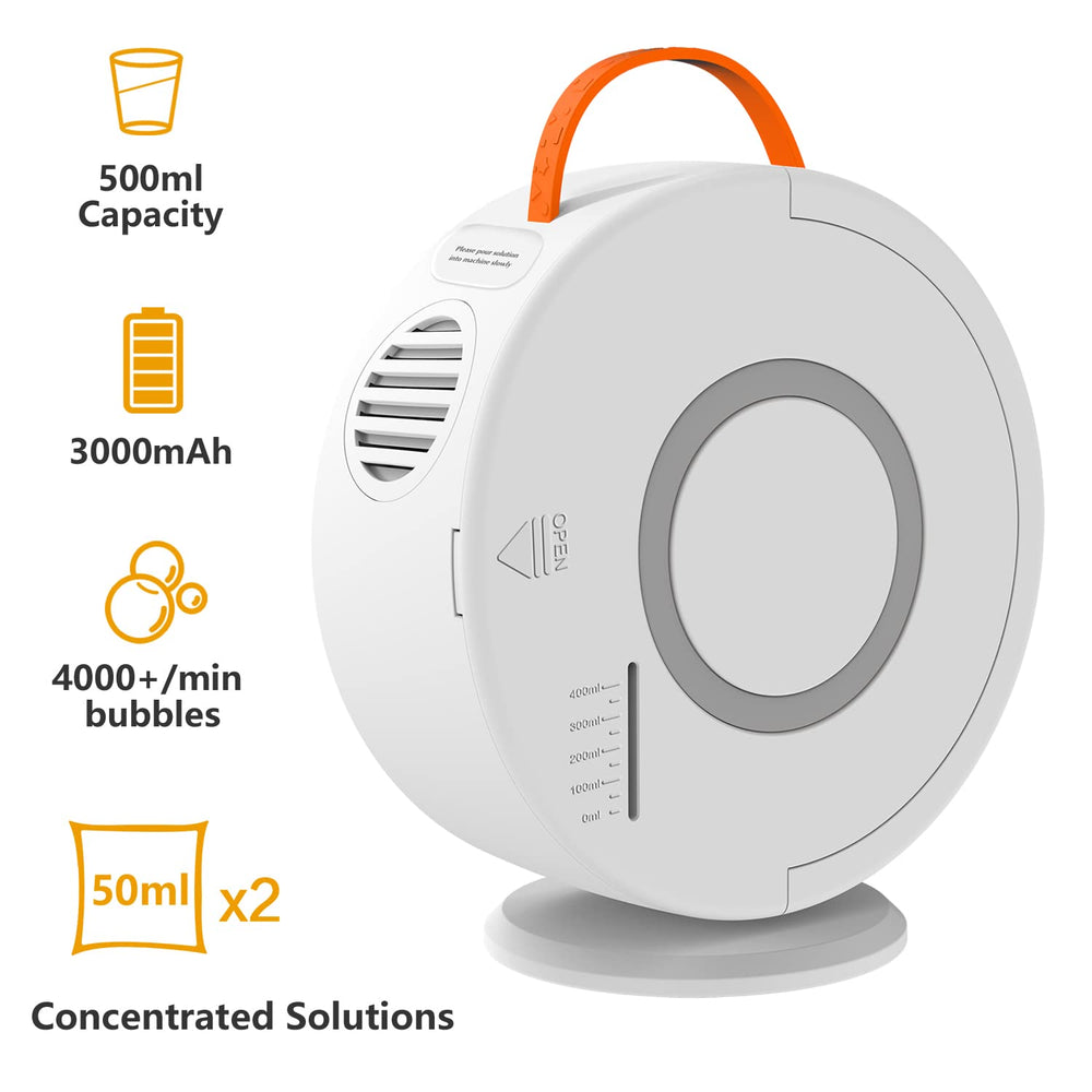 Weilim bubble machine with 360-degree rotation for immersive bubble coverage