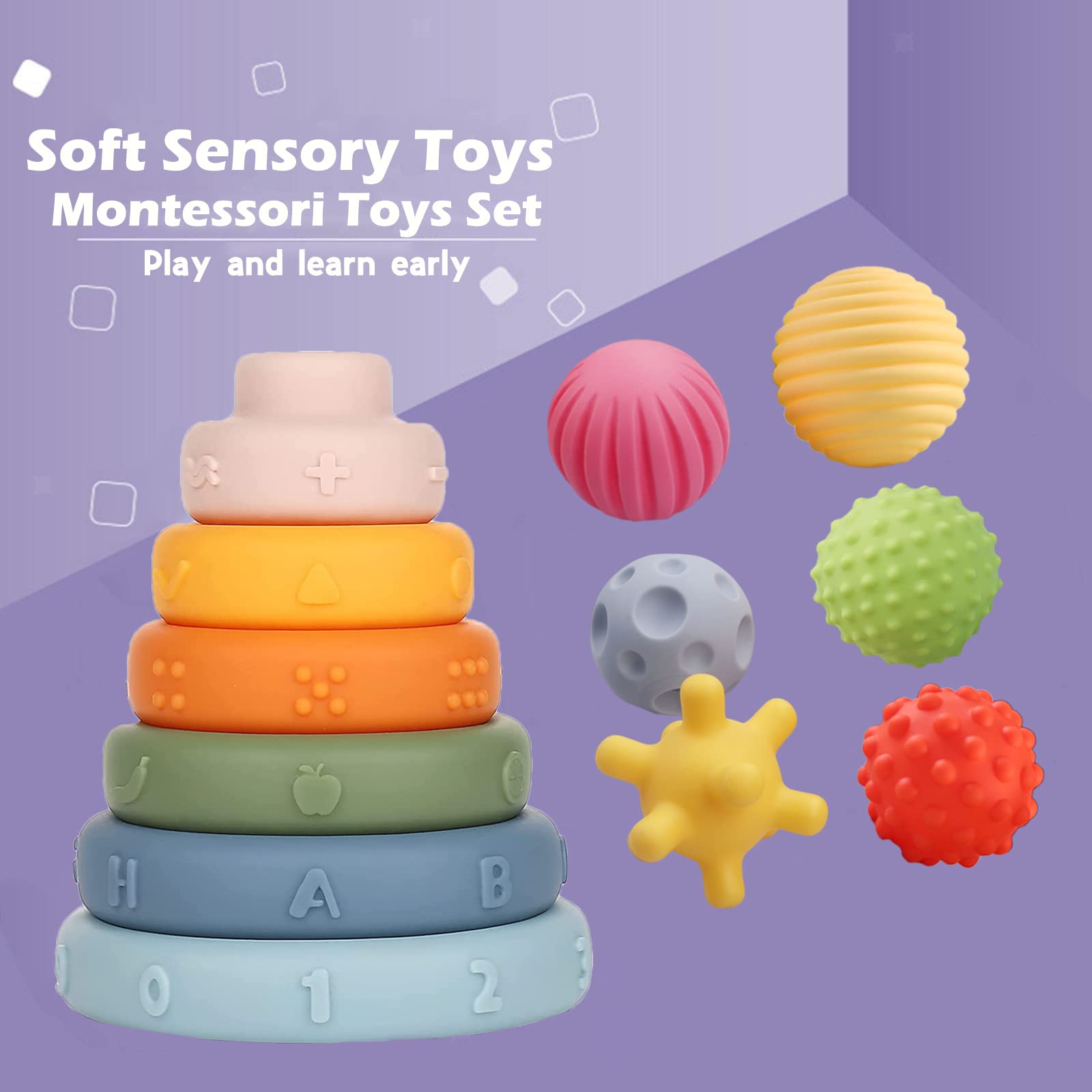 Weilim textured sensory balls offering tactile exploration and grip development for little hands.