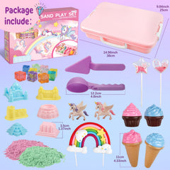 Weilim Unicorn Sensory Bin decorative accessories spark magical storytelling moments.