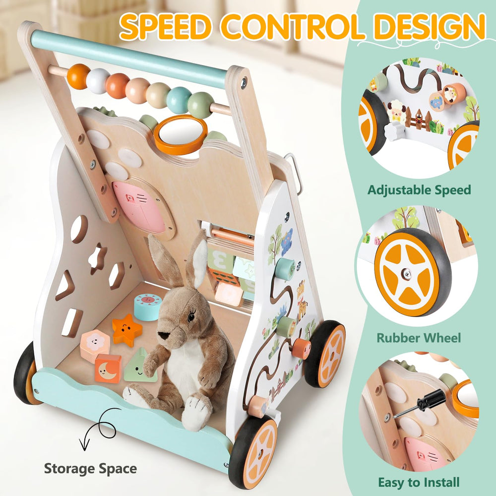 Weilim walker with durable rubber wheels offers smooth, quiet movement on floors.