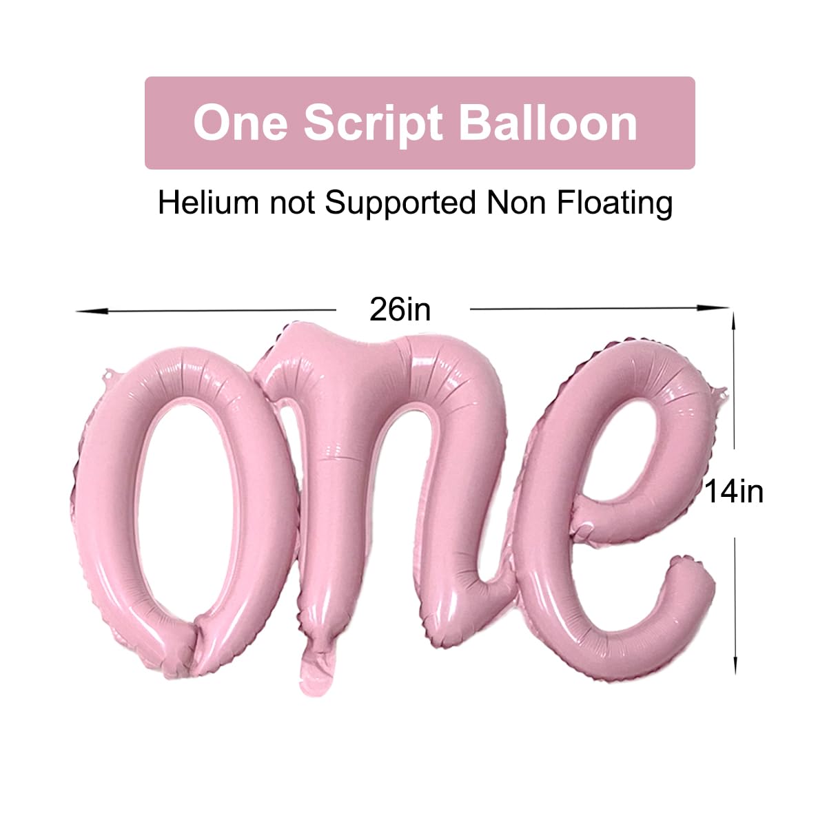 WEILINZHOU script ONE banner 26in adds personalized flair to celebrations