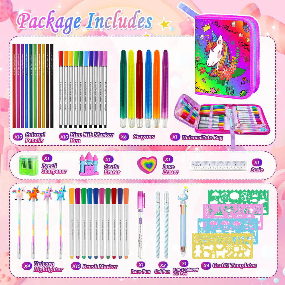 weirtoya 53-pcs marker set versatile for drawing and coloring projects