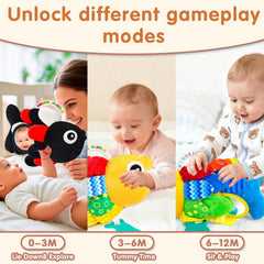 Weirtoya Baby Rattle scales squeeze area provides tactile feedback during play.