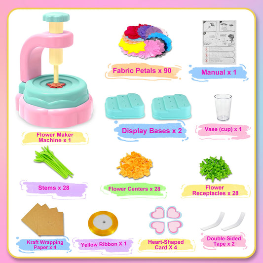 Weirtoya display bases show finished bouquets for easy gift-ready displays.
