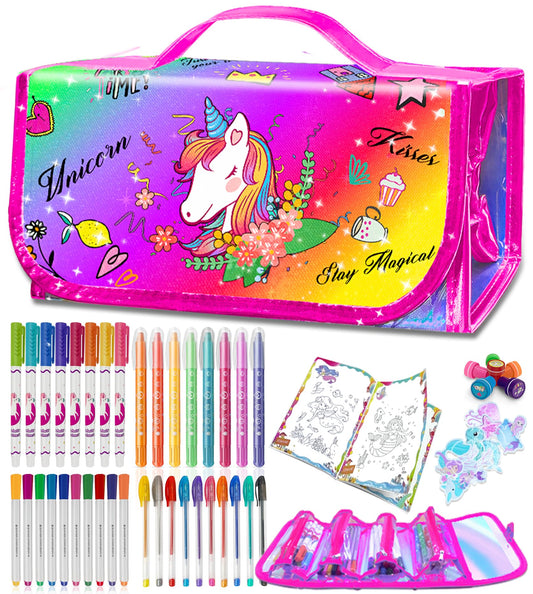Weirtoya marker set tote bag—portable organizer for travel and home use.