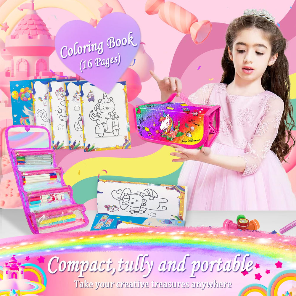 Weirtoya rainbow unicorn stickers—sparkle accents to enhance drawings and crafts.