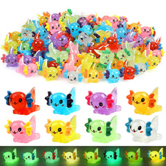 WEIZEW axolotl mini figure glow for vibrant garden decor and DIY mini landscapes