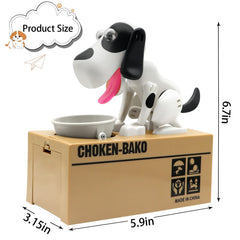 Wekity Hungry Dog Piggy Bank desk-decoration adds playful charm to work space.
