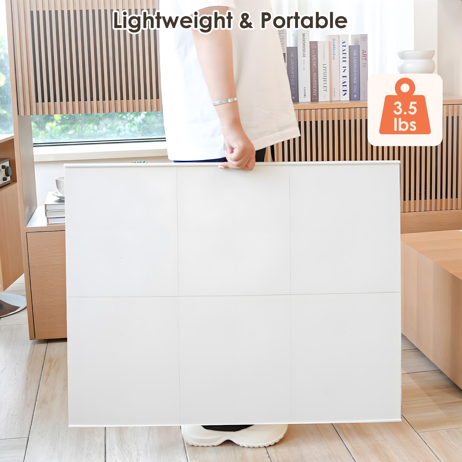 WELGEE black puzzle board surface hides puzzle debris while cleaning.