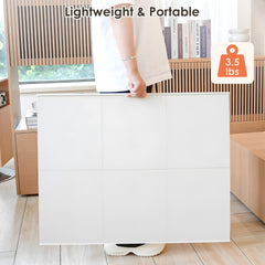 WELGEE black puzzle board surface hides puzzle debris while cleaning.