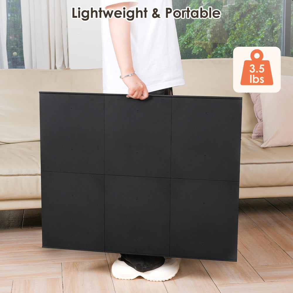 Smooth surface resists dust and spills for easy cleanup